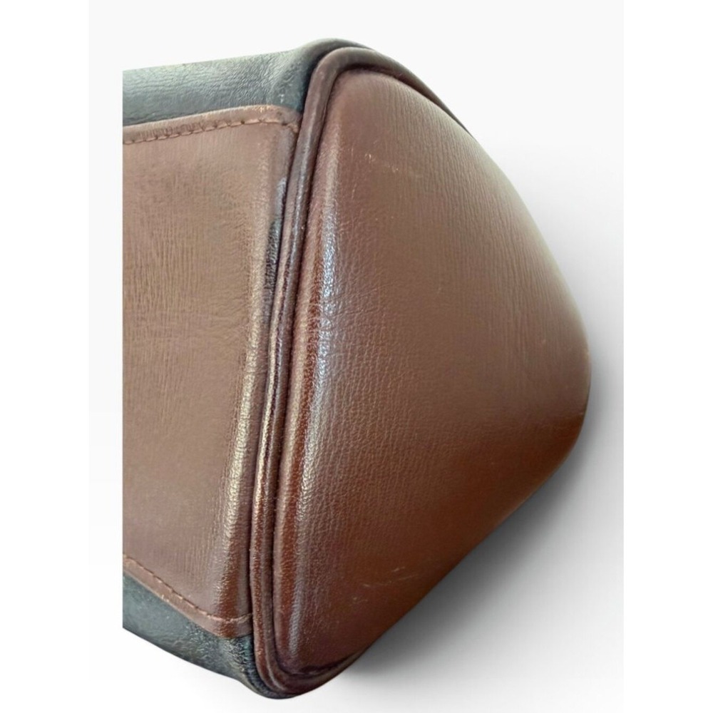 Roberta di Camerino Vintage 1960s Leather Frame Doctor Bag Black Brown Italy 356 - Picture 9 of 12